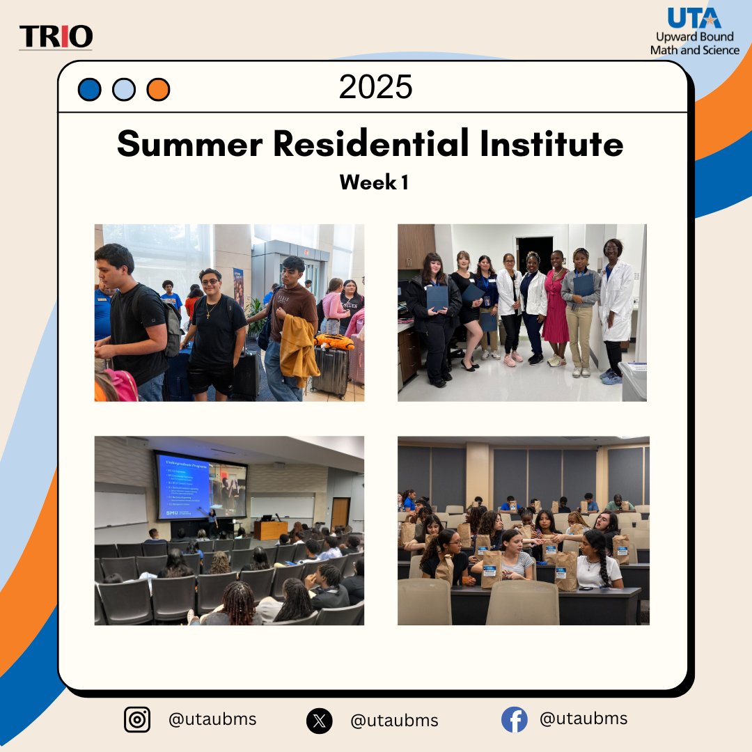 Last week, we started our Summer bringing almost 70 students to <a href="/UTArlington/">The University of Texas at Arlington</a> for 4+ weeks of learning and getting a taste of college experience that they will need to get into the college/university of their choice. #TRIOworks #ProtectTRIO

<a href="/texastrioassoc/">Texas TRIO Association</a> <a href="/SWASAPTRiO/">SWASAP</a> <a href="/COETalk/">Council for Opportunity in Education</a>