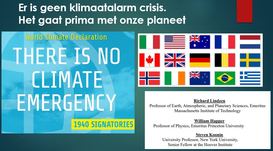 De 97% klimaatalarm consensus is een gefabriceerde leugen. 3 top klimaatwetenschappers van Princeton en MIT , samen met 2 nobelprijs winnaars zijn duidelijk : er is geen klimaatcrisis . Het "klimaat alarmisme" is pseudo corrupte wetenschap. Beter kan ik het niet zeggen.