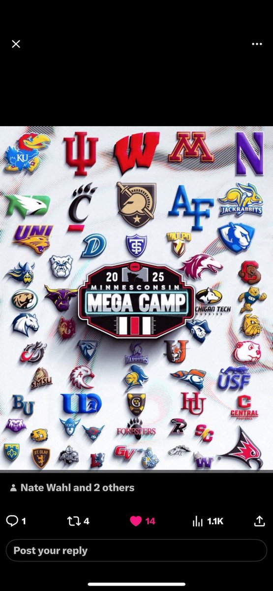 Nate Wahl (@nwahlscouting) on Twitter photo Itβs going to be a Falcon Awesome day at the Minnesconsin MEGA Camp with <a href="/UWRFFootball/">Falcon Football</a>!
PRZ will have their best of the best Midwest crew in attendance today π Itβs going to be a Falcon Awesome day at the Minnesconsin MEGA Camp with <a href="/UWRFFootball/">Falcon Football</a>!
PRZ will have their best of the best Midwest crew in attendance today π