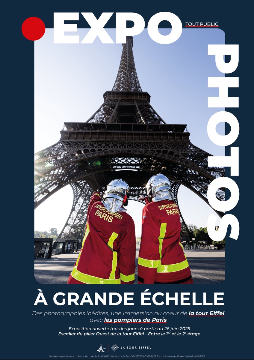 PompiersParis (@pompiersparis) on Twitter photo J-8 avant que les pompiers de Paris débarquent sur <a href="/LaTourEiffel/">La tour Eiffel</a> !
À partir du 26 juin, venez découvrir, à travers notre exposition, la relation si spéciale qui unit les pompiers de Paris au monument emblématique de la ville qu’ils protègent. 🚒 J-8 avant que les pompiers de Paris débarquent sur <a href="/LaTourEiffel/">La tour Eiffel</a> !
À partir du 26 juin, venez découvrir, à travers notre exposition, la relation si spéciale qui unit les pompiers de Paris au monument emblématique de la ville qu’ils protègent. 🚒