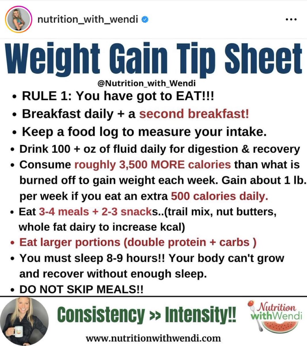 👋Hey coach.. “I want to gain weight but I’m not sure how?”🥩🍌🥨🍳🥑 💦 💤

Get a copy of my playbook today! nutritionwithwendi.com/ebooks-and-dow…