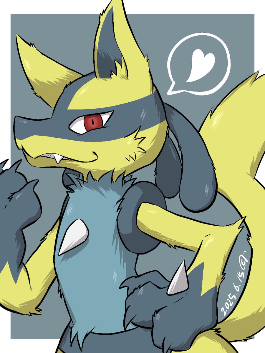 過去の色違いルカリオイラスト達をまとめておきます