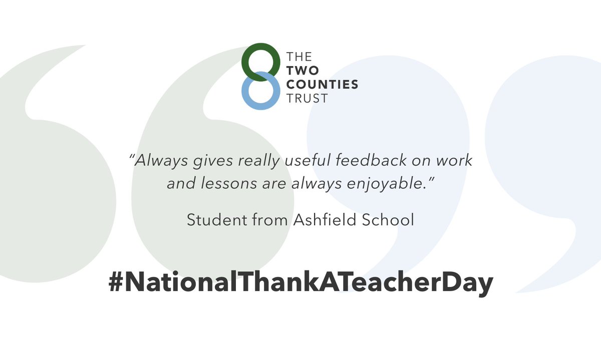 The Two Counties Trust (@ttctrust) on Twitter photo All staff at TTCT and <a href="/AshfieldSchool/">Ashfield School</a> believe feedback is a gift and it's clear to see this is championed by our students too.
#NationalThankATeacherDay #SmashingIt <a href="/ttct_ceo/">Chief Executive Officer</a> All staff at TTCT and <a href="/AshfieldSchool/">Ashfield School</a> believe feedback is a gift and it's clear to see this is championed by our students too.
#NationalThankATeacherDay #SmashingIt <a href="/ttct_ceo/">Chief Executive Officer</a>
