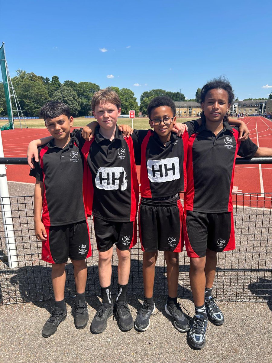 Our Y7 boys are getting ready for their relay race! 

You can feel the anticipation - that mix of nerves and excitement that comes with knowing your teammates are counting on you.

Come on boys you have this!
#hampton_high