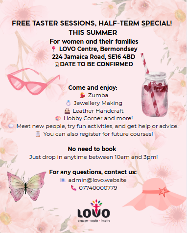 HelloLOVO's tweet photo. Summer fun starts here! ☀️ Join our FREE taster session and dive into Zumba, jewellery making, leather handcraft, and more in our Hobby Corner. Perfect chance to meet new people and discover your next passion! 💃💎👜✨#summer #freetaster #newpeople https://t.co/dG45LjbIoB