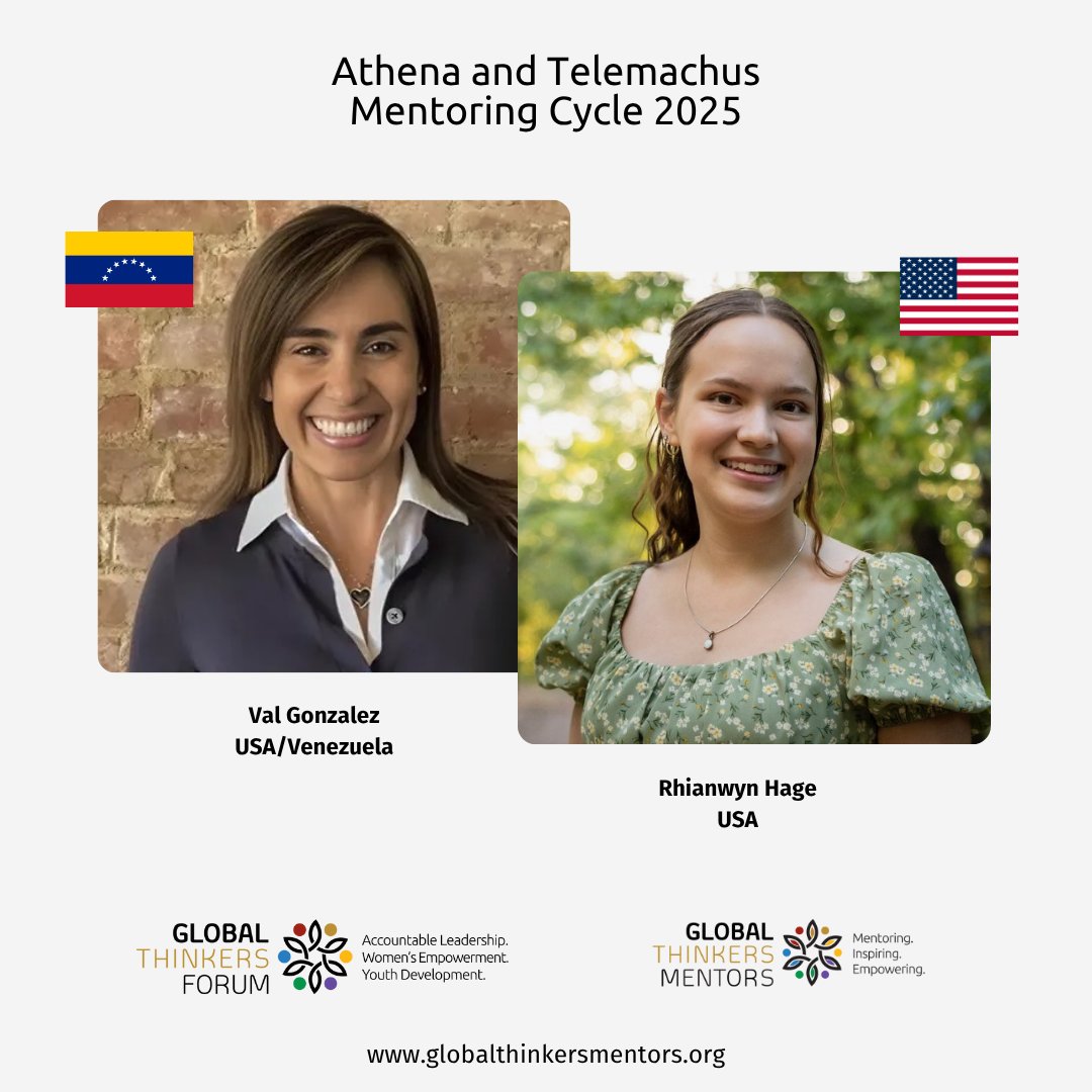 GTFMentoring's tweet image. Congratulations to Rhianwyn, our mentee from #USA! Her #mentor is Val Gonzalez, a seasoned Chief Financial Officer with over two decades of experience in financial strategy & leadership within global nonprofits. Rhianwyn wants to become a veterinarian. #GTF #mentoring #sdgs