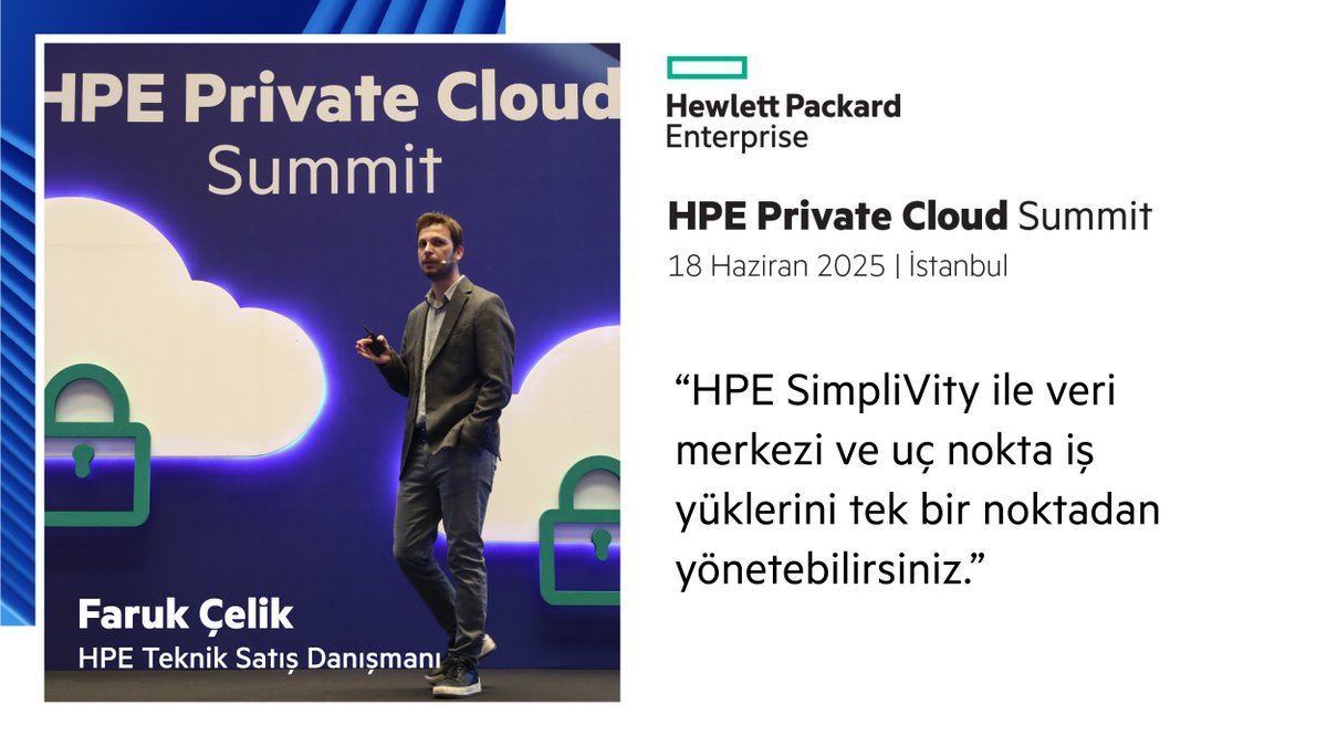 Faruk Çelik, HPE SimpliVity altyapısında Turbo Mode ile Gen11 ProLiant sistemlerinde IOPS artışı, daha az gecikme ve gözle görülür performans farkı sağlandığına dikkat çekti.

Daha fazlası için: hpe.to/60164rl54