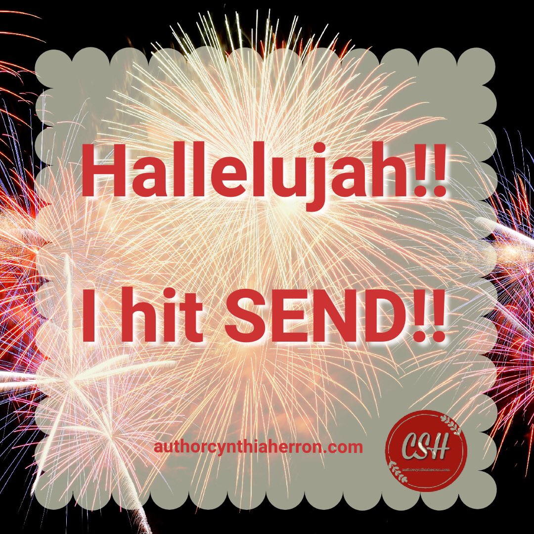 I may be a bit off-kilter today because after pulling an all-nighter, I finally…hit SEND! 🎉🎈 After months and months and grueling months, my latest project is now in my agent’s hands! Hallelujah! 🙌 #wednesdayvibes #writerscommunity