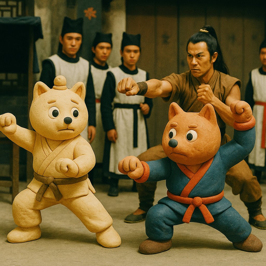 Good Morningsss ! 😁⛩️🐢
Everybody knows kung-fu fighting ? 😺🐶