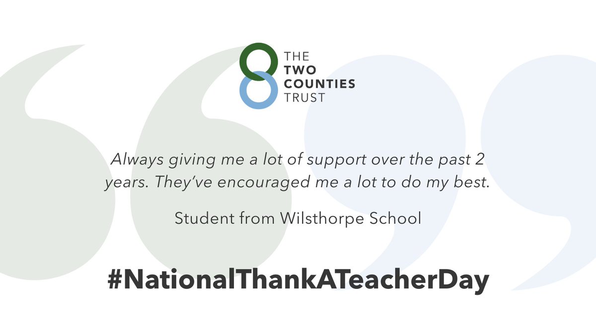 The Two Counties Trust (@ttctrust) on Twitter photo It's apparent from <a href="/WilsthorpeSch/">Wilsthorpe School</a>'s students that putting people first is enabling them to be the best they can be!
#NationalThankATeacherDay #SmashingIt <a href="/ttct_ceo/">Chief Executive Officer</a> It's apparent from <a href="/WilsthorpeSch/">Wilsthorpe School</a>'s students that putting people first is enabling them to be the best they can be!
#NationalThankATeacherDay #SmashingIt <a href="/ttct_ceo/">Chief Executive Officer</a>