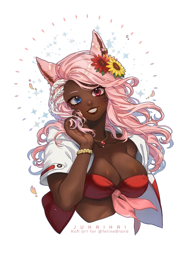 warrior_of_light_(ff14) 「[C0MM] For ! thank you lots~ #ffxiv #miq」|HAI 🌸Doujima SG🌸のイラスト