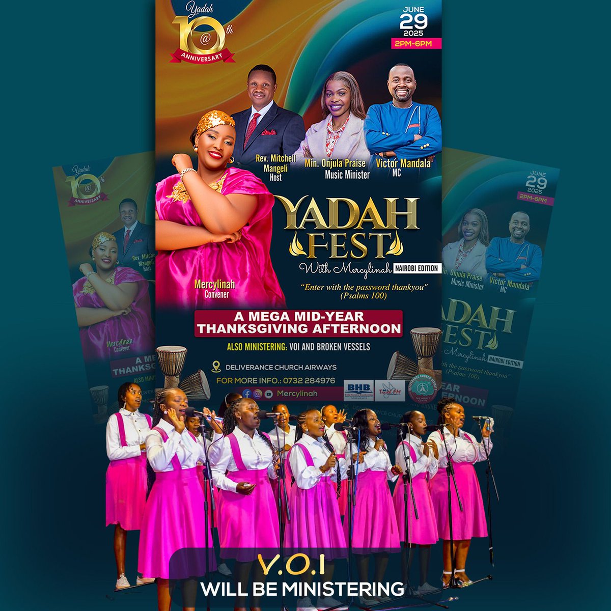 Victor Mandala (@victormandalamc) on Twitter photo Yadah 10th anniversary.... 29th June 2025 at Deliverence Church Airways in Utawala
#yadah_with_mc_victormandala #mercylina #yadah29thjunedcairways
#Hossanamacheo <a href="/BHusema/">Biblia Husema 96.7fm</a> @VictoMandalaMC #Himizo <a href="/SirBucachi/">Sir Wycliffe Bucachi Abu Webungo</a> <a href="/Babybeatrice12/">Babybeatrice</a> <a href="/VioletKarani2/">Violet Karani</a> <a href="/aa284eb4ba7a42d/">Lucy Nyaga</a> <a href="/LucyMut49991555/">Lucy Mutua</a> Yadah 10th anniversary.... 29th June 2025 at Deliverence Church Airways in Utawala
#yadah_with_mc_victormandala #mercylina #yadah29thjunedcairways
#Hossanamacheo <a href="/BHusema/">Biblia Husema 96.7fm</a> @VictoMandalaMC #Himizo <a href="/SirBucachi/">Sir Wycliffe Bucachi Abu Webungo</a> <a href="/Babybeatrice12/">Babybeatrice</a> <a href="/VioletKarani2/">Violet Karani</a> <a href="/aa284eb4ba7a42d/">Lucy Nyaga</a> <a href="/LucyMut49991555/">Lucy Mutua</a>