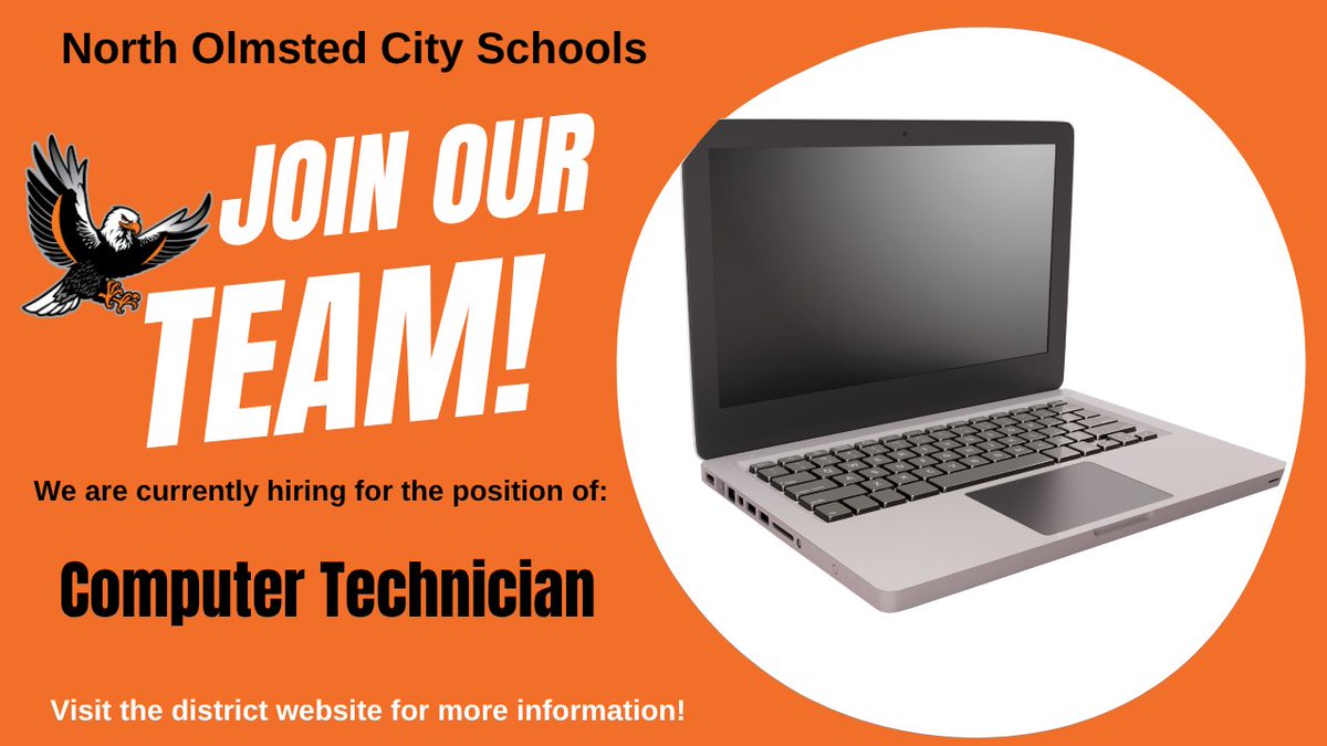 This district is hiring a computer technician! View all the job details and apply at the link. applitrack.com/nolmsted/onlin…