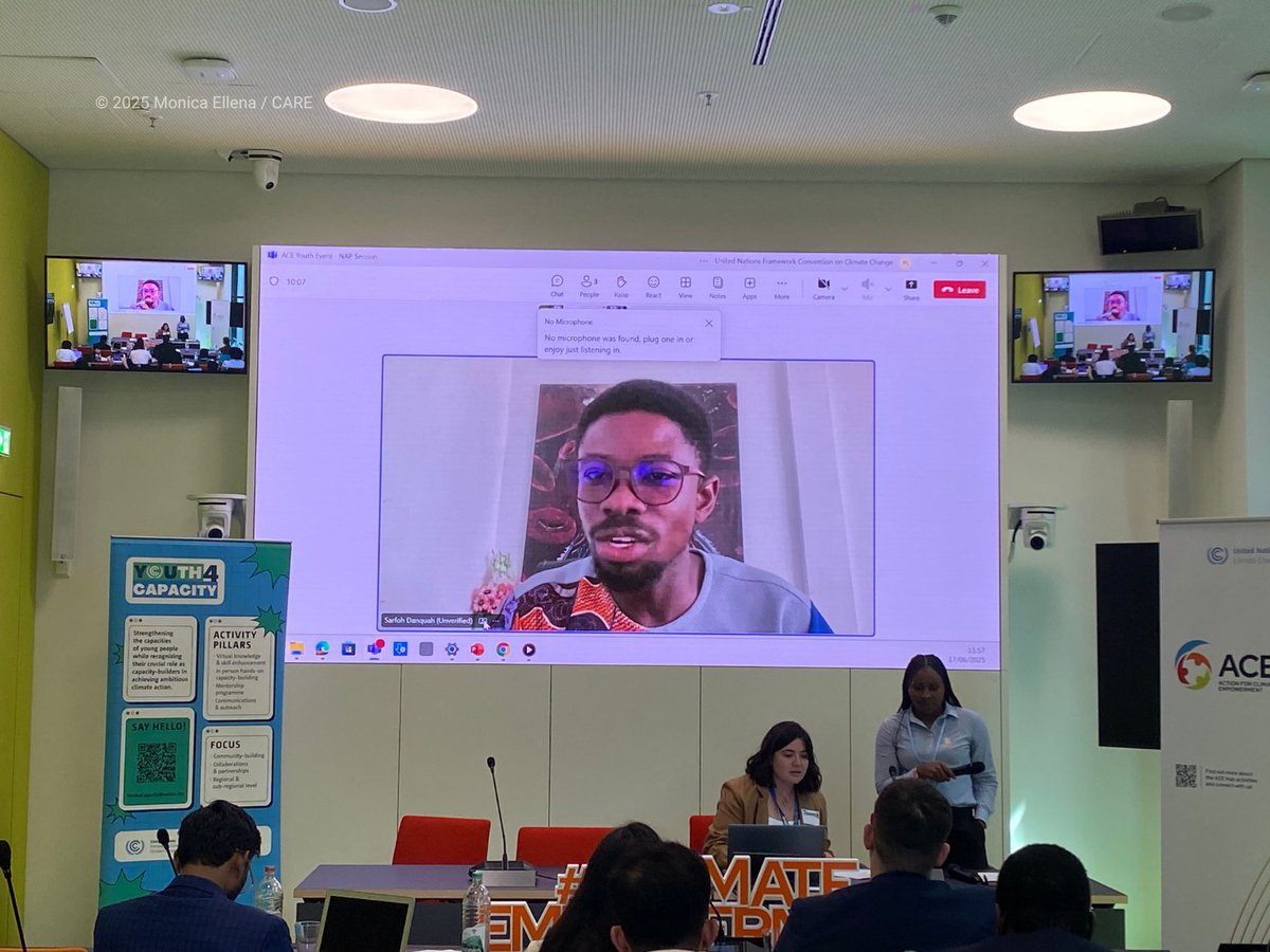 Joining virtually from Ghana 🇬🇭, Sarfoh Danquah, a CJC training grad, shared how youth-led action is transforming frontline communities! He's now a trainer of trainers, multiplying impact. (2/3)