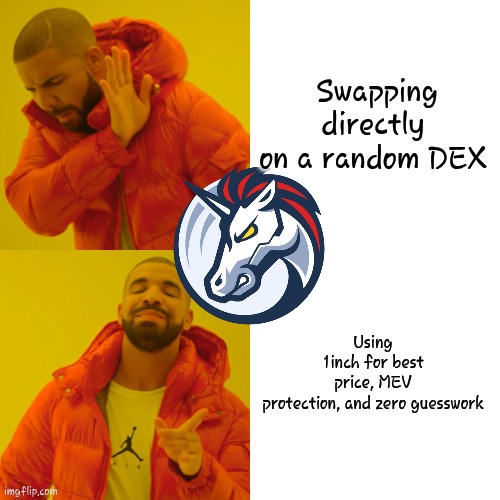 Real_kisaki's tweet image. Using random DEX with bad rates &amp;amp; high slippage
 Using @1inch Fusion for best price, MEV protection &amp;amp; cross-chain efficiency

Why guess when you can swap like a pro?
#1inch #DeFi #FusionMode