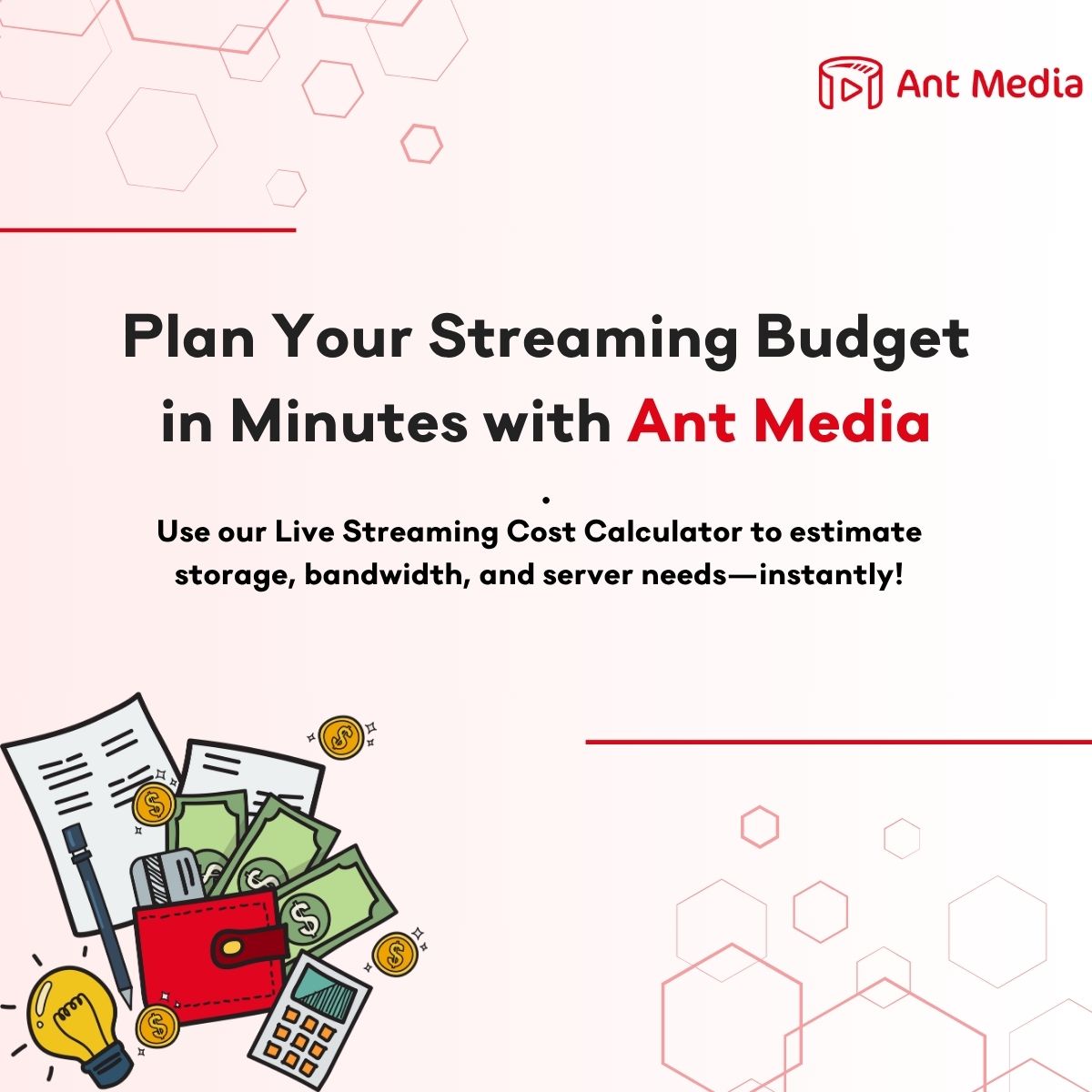 Planning a live streaming project?
Don’t guess your costs—calculate them!

💡 Try it now 👉 antmedia.io/cost-calculato… 

#LiveStreaming #StreamingCostCalculator #AntMedia #VideoStreaming #WebRTC #CloudStreaming #TechTools