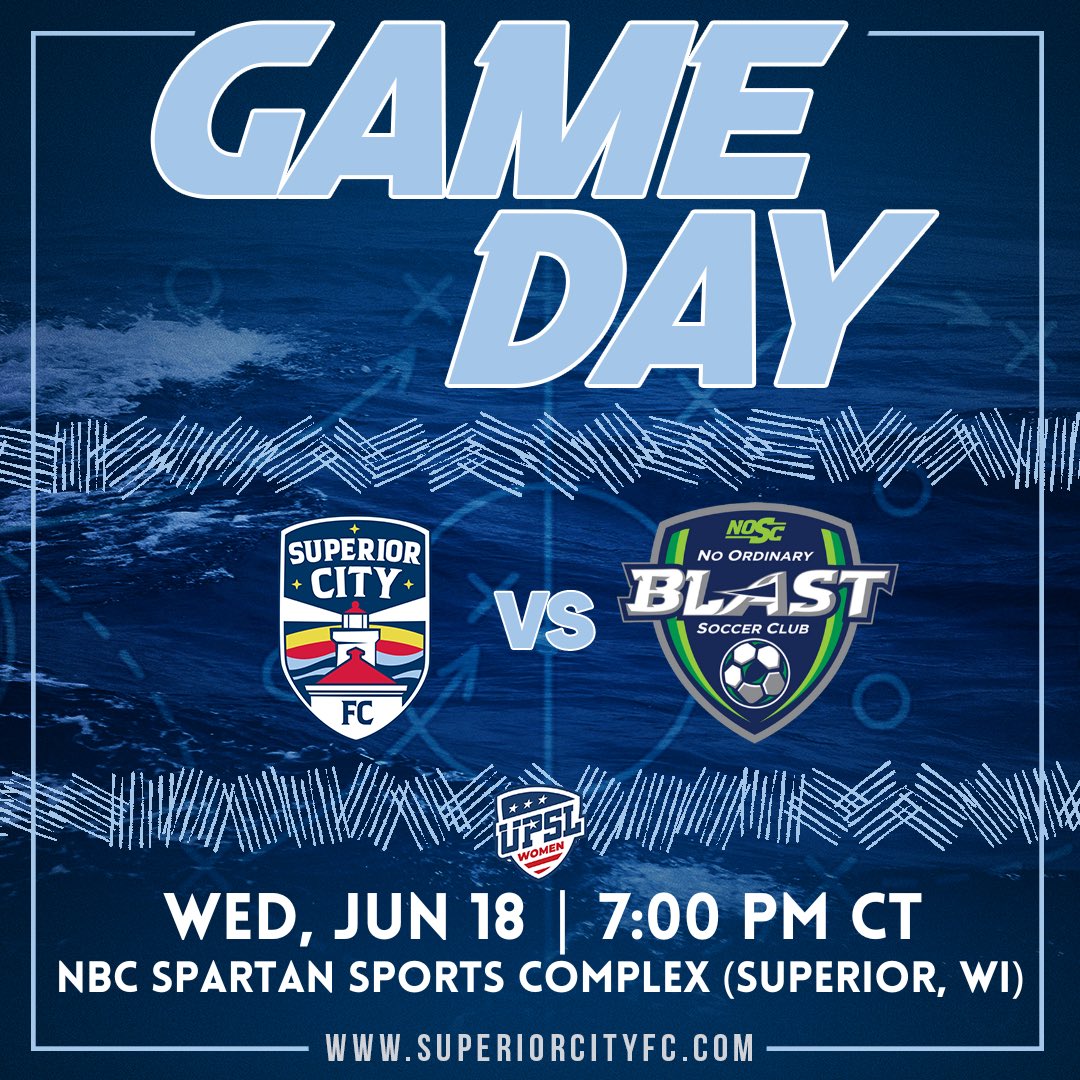 The Big One 💥

Back at home against an NOSC Blast side that has yet to conceded so far this season

🆚 NOSC Blast
⏰ 7:00 PM CT
📍 NBC Spartan Sports Complex (Superior, WI)
🏆 UPSL Premier
🎥 <a href="/iFanTV/">iFan Sports Network</a>
🎟 $10 Adult, $5 Military/Kid/College

#UpTheBeacons #BuiltSuperior #UPSLsoccer