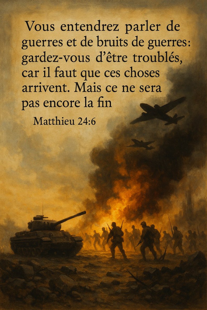 📍VOUS ÊTES ICI - 
◄ Matthieu 24:6 ► Vous entendrez parler de guerres et de bruits de guerres: gardez-vous d'être troublés, car il faut que ces choses arrivent. Mais ce ne sera pas encore la fin 

#IranIsraelConflict #IranVsIsrael #Israel #IsraelIranConflict #iran #Israel