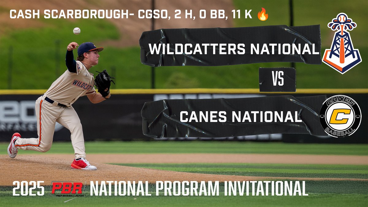 324Sports (@324sports_) on Twitter photo Wildcatters 2026 National-vs-Canes 2026 National | 2025 PBR NPI | Cash Scarborough 11K's🔥
Full Game:
youtu.be/_I0pLvH0eVQ
<a href="/AmbresChip/">Chip Ambres</a> <a href="/Cashscarb/">Cash Scarborough</a> <a href="/CollMartin2026/">Collin Martin</a>
<a href="/K5vinWitt/">Kevin Witt</a> <a href="/BlinkaGage26/">Gage Blinka</a> <a href="/trevyn_turner10/">Trevyn Turner</a>
<a href="/PRIME_HTX/">Prime Performance HTX</a> <a href="/JakeEarnest19/">Jake Earnest</a> <a href="/Tyler_King19/">Tyler King</a>
<a href="/PrimePJosh/">Josh | Prime Performance HTX</a> <a href="/WildcattersBB/">Wildcatters Baseball</a> Wildcatters 2026 National-vs-Canes 2026 National | 2025 PBR NPI | Cash Scarborough 11K's🔥
Full Game:
youtu.be/_I0pLvH0eVQ
<a href="/AmbresChip/">Chip Ambres</a> <a href="/Cashscarb/">Cash Scarborough</a> <a href="/CollMartin2026/">Collin Martin</a>
<a href="/K5vinWitt/">Kevin Witt</a> <a href="/BlinkaGage26/">Gage Blinka</a> <a href="/trevyn_turner10/">Trevyn Turner</a>
<a href="/PRIME_HTX/">Prime Performance HTX</a> <a href="/JakeEarnest19/">Jake Earnest</a> <a href="/Tyler_King19/">Tyler King</a>
<a href="/PrimePJosh/">Josh | Prime Performance HTX</a> <a href="/WildcattersBB/">Wildcatters Baseball</a>