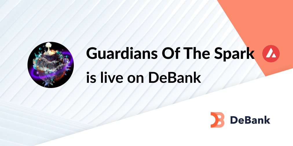 DeBank (@debankdefi) on Twitter photo 3/6
Guardians Of The Spark's portfolio is now tracked on debank.com!
<a href="/playgots/">Guardians Of The Spark🔺</a> (<a href="/avax/">Avalanche🔺</a> version) 3/6
Guardians Of The Spark's portfolio is now tracked on debank.com!
<a href="/playgots/">Guardians Of The Spark🔺</a> (<a href="/avax/">Avalanche🔺</a> version)