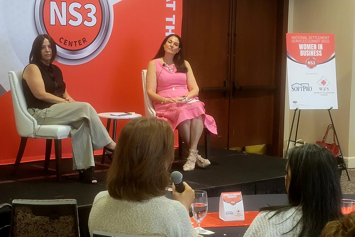 Tara Asquith with <a href="/SoftProSoftware/">SoftPro</a> and <a href="/ORKnowledge/">October Research LLC</a> Publisher and CEO Erica Meyer lead the discussion at the Women in Business Breakfast this morning to kick off Day 3 of NS3. #NS32025