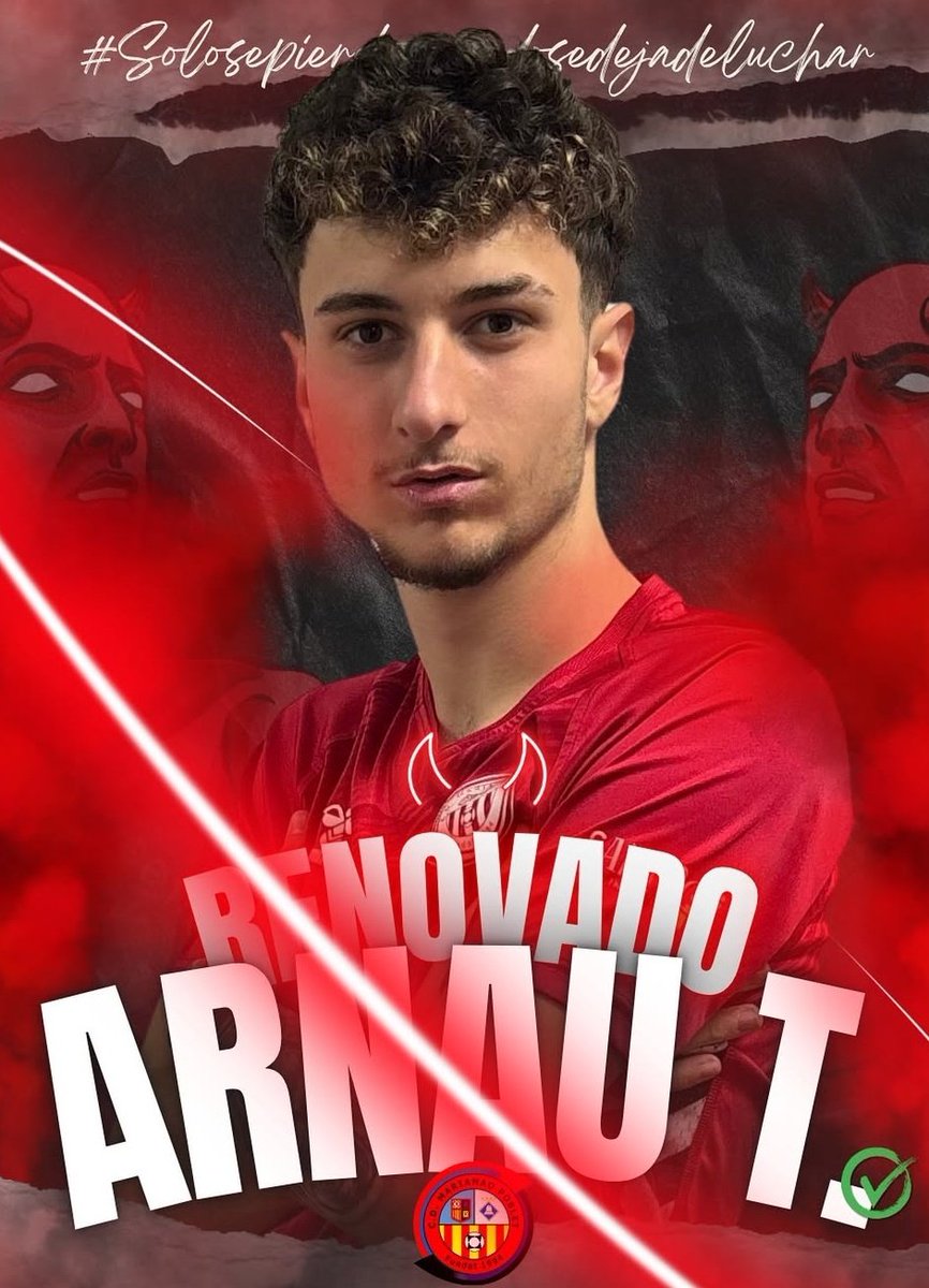 #PrimerEquipo🔴⚫ 
✍️ Renovaciones 
💥 Arnau Téllez continuará en el Primer Equipo la próxima temporada.💪
#2cat3
#SomMarianao