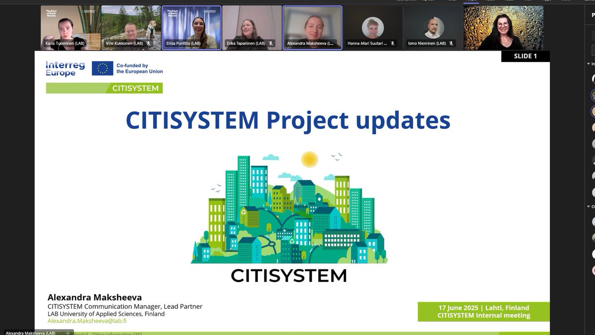 CITISYSTEM (@citisystemeu) on Twitter photo Lead partner LAB University of Applied Sciences, had presented ongoing development of <a href="/CITISYSTEMeu/">CITISYSTEM</a> Semester 5 during internal meeting of research team yesterday on 17.6.2025 😊 <a href="/interregeurope/">Interreg Europe</a> #circularbioeconomy Lead partner LAB University of Applied Sciences, had presented ongoing development of <a href="/CITISYSTEMeu/">CITISYSTEM</a> Semester 5 during internal meeting of research team yesterday on 17.6.2025 😊 <a href="/interregeurope/">Interreg Europe</a> #circularbioeconomy
