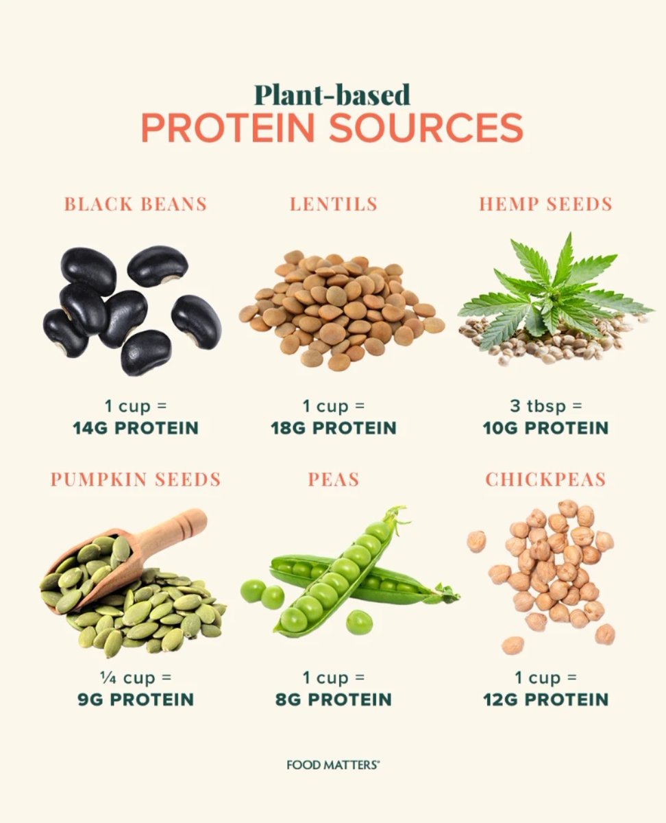 Power up with plant-based protein!🍀🫘🫛

Whether you're looking to build muscle, repair tissues, or simply maintain energy levels, these plant-based sources have got you covered 👍