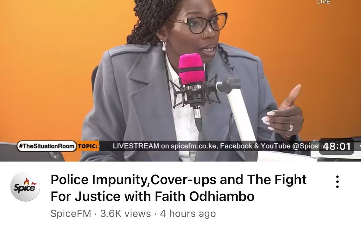 Irũngũ Houghton (@irunguhoughton) on Twitter photo Police Impunity, Cover-ups and The Fight For Justice with <a href="/LawSocietyofKe/">Law Society of Kenya</a> President <a href="/FaithOdhiambo8/">Faith Odhiambo</a>
youtu.be/SFjvAoVsypk?fe…
#JusticeForAlbertOjwang Police Impunity, Cover-ups and The Fight For Justice with <a href="/LawSocietyofKe/">Law Society of Kenya</a> President <a href="/FaithOdhiambo8/">Faith Odhiambo</a>
youtu.be/SFjvAoVsypk?fe…
#JusticeForAlbertOjwang