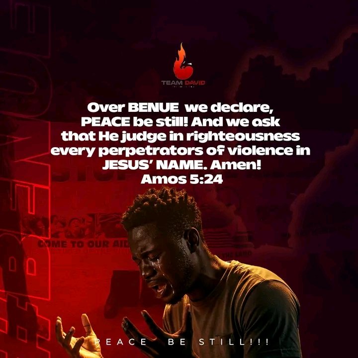 teamdavidglobal's tweet photo. We join our faith in prayers for your brethren in Benue.
We declare peace over the land and judgement upon everyone involved in the killings!

#stopbenuekillingsnow #saynotoviolence #peace https://t.co/zM3UC5emWn