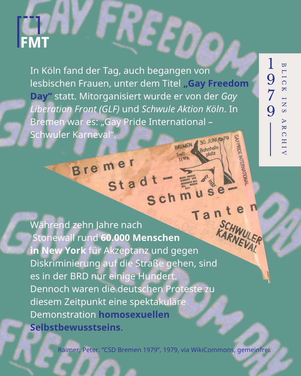 🏳️‍🌈 Zum 10. CSD-Jubiläum 1979 gingen in Berlin, Köln &amp; Bremen mutige Menschen für Akzeptanz &amp; Sichtbarkeit auf die Straße. Unser Archiv birgt einen originalen Button von damals – ein Symbol für Stolz &amp; Kampfgeist! 🌈✨ #Pride2025 #CSD #QueerHistory #LoveIsLove