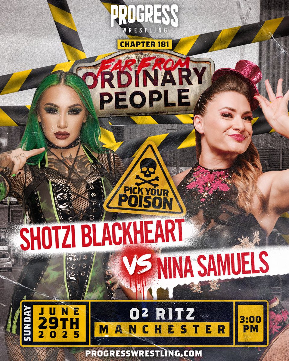 SHOTZI BLACKHEART will be making her PROGRESS debut later this month at the Manchester 02 Ritz.

Do not miss her clash with Nina Samuels on a stacked card featuring two title matches.

Tickets below 👇

🎟️ ticketmaster.co.uk/progress-wrest…