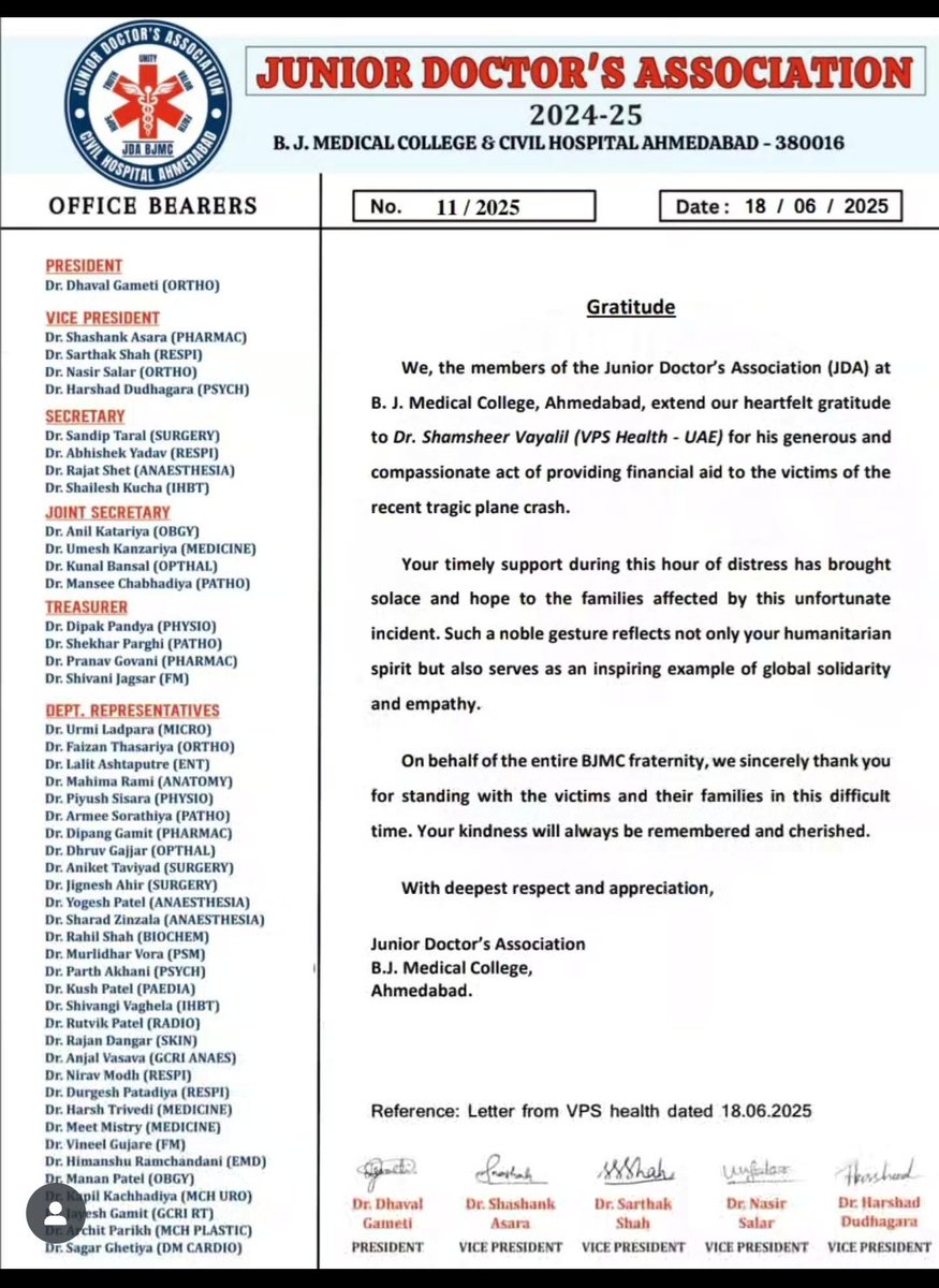 JDA BJMC Heartfelt Gratitude to Dr Shamsheer Vayalil ( VPS Health- UAE )
<a href="/drshamsheervp/">Dr. Shamsheer Vayalil</a>