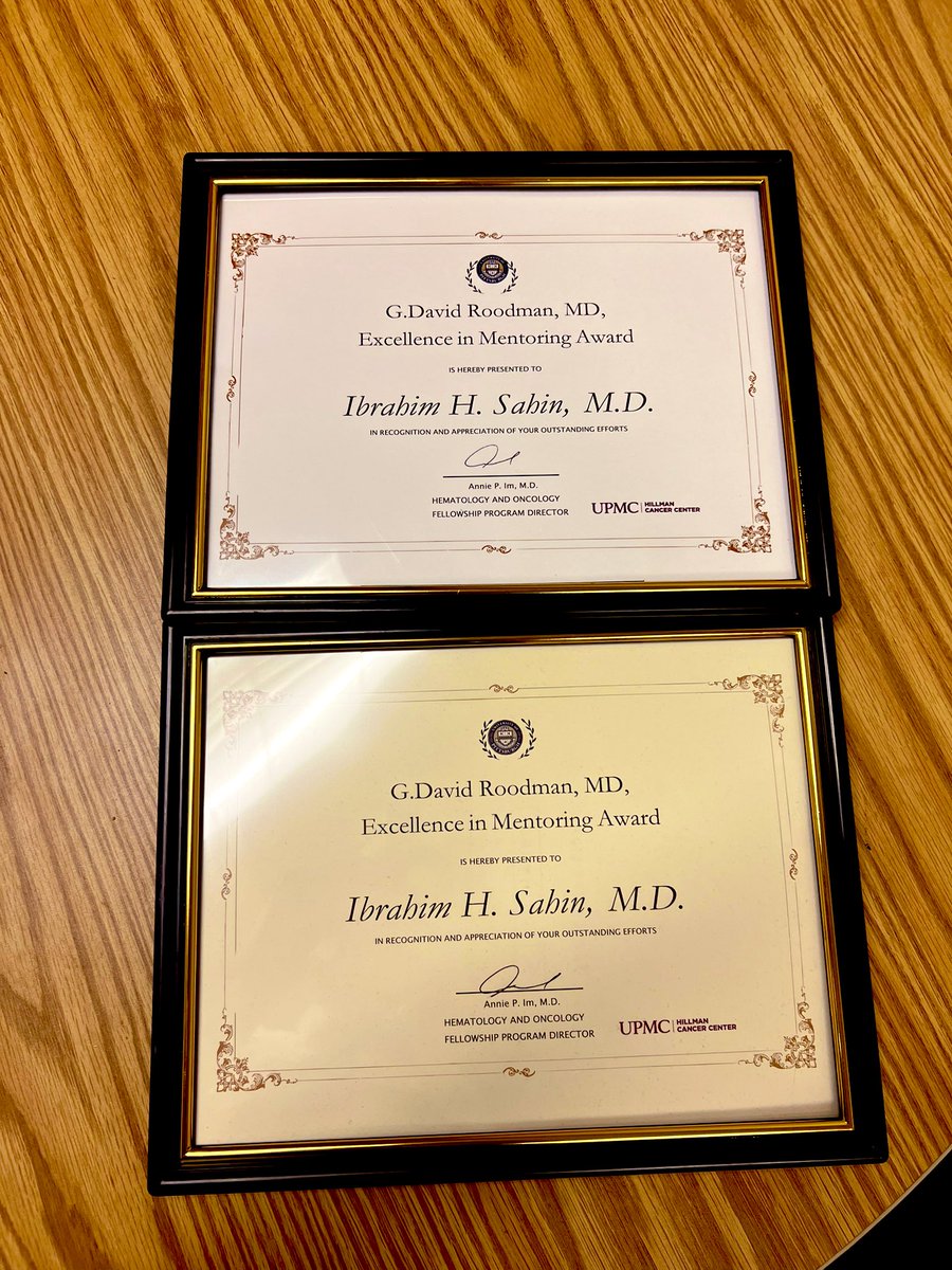 Ibrahim Halil SAHIN, MD (@ibrahimsahinmd1) on Twitter photo ✳️I am thrilled to share I received the David Roodman Excellence in Mentoring Award this year as well. To me, there is no better award than the success and growth of my mentees, Drs <a href="/TMaggeMD/">Tara Magge</a> <a href="/MeghanaSinghMD/">Meghana Singh</a>, Urvashi Joshi <a href="/UPMCHeme_Onc/">UPMC Heme-Onc Fellowship Program</a> ❗️
✳️I would like to dedicate these awards ✳️I am thrilled to share I received the David Roodman Excellence in Mentoring Award this year as well. To me, there is no better award than the success and growth of my mentees, Drs <a href="/TMaggeMD/">Tara Magge</a> <a href="/MeghanaSinghMD/">Meghana Singh</a>, Urvashi Joshi <a href="/UPMCHeme_Onc/">UPMC Heme-Onc Fellowship Program</a> ❗️
✳️I would like to dedicate these awards
