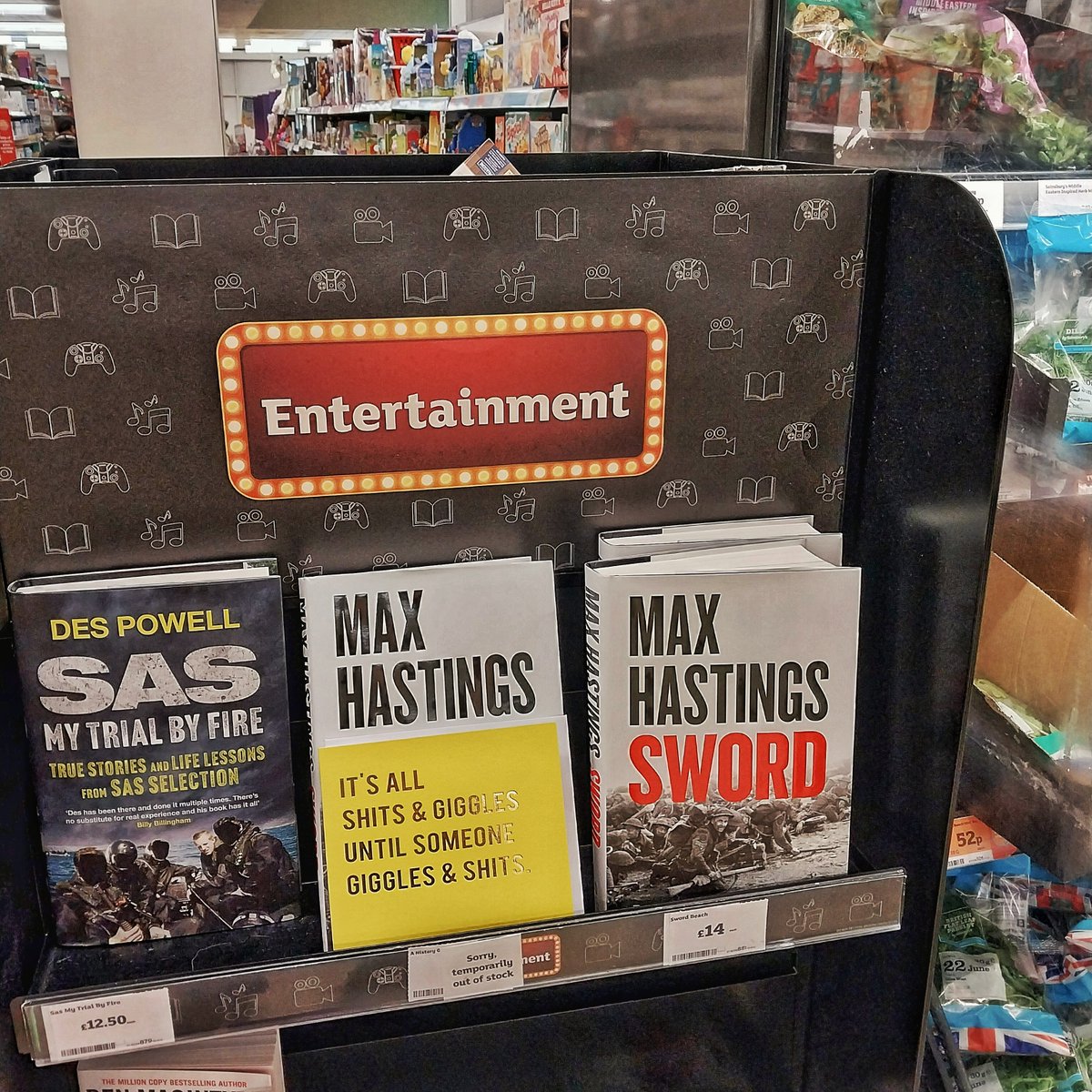 Ian Muir-Cochrane (@sigmacast) on Twitter photo In Sainsbury’s Monday lunchtime. Saw this book stand – has Max Hastings taken a new direction? @fionapetheram <a href="/PFDAgents/">Peters Fraser+Dunlop</a> <a href="/ArabellaPike/">Arabella Pike</a> <a href="/WmCollinsBooks/">William Collins Books</a> In Sainsbury’s Monday lunchtime. Saw this book stand – has Max Hastings taken a new direction? @fionapetheram <a href="/PFDAgents/">Peters Fraser+Dunlop</a> <a href="/ArabellaPike/">Arabella Pike</a> <a href="/WmCollinsBooks/">William Collins Books</a>