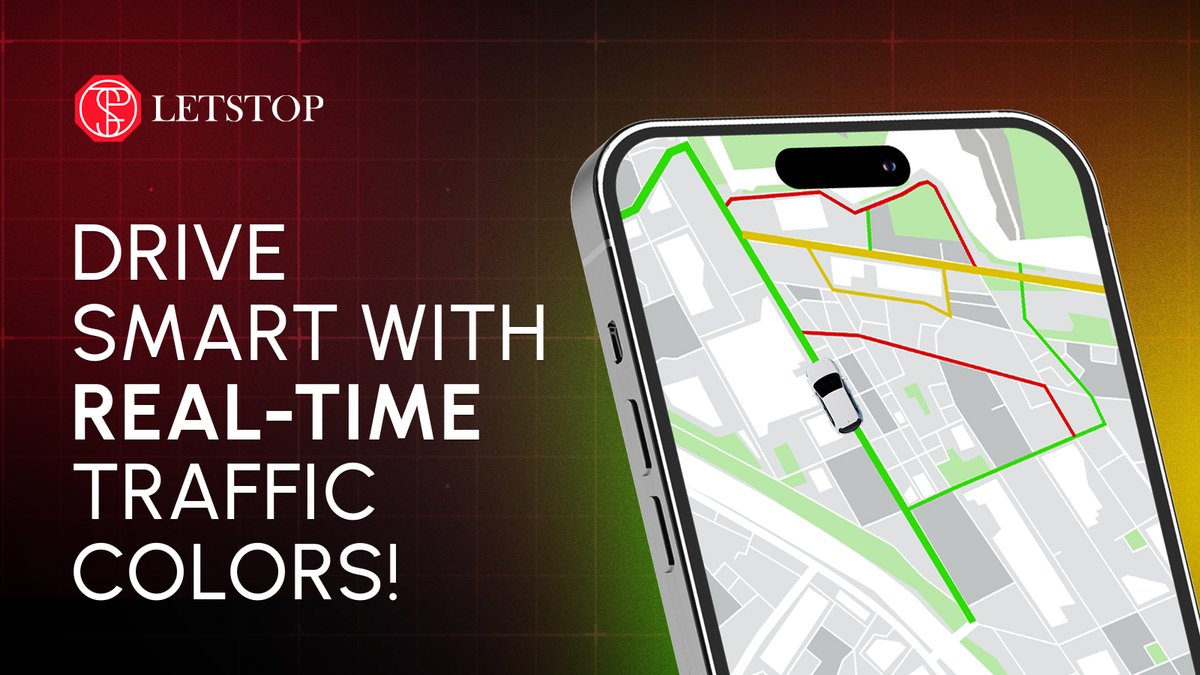 LETSTOP (@letst0p) on Twitter photo Drive smarter with LETSTOP's latest map update! 🌟
Our integration with <a href="/googlemaps/">Google Maps</a> now shows real-time traffic conditions:
🟢 Green for smooth driving
🟡 Yellow for moderate traffic
🔴 Red for heavy congestion
Stay informed, drive safer, and earn more! Download or update Drive smarter with LETSTOP's latest map update! 🌟
Our integration with <a href="/googlemaps/">Google Maps</a> now shows real-time traffic conditions:
🟢 Green for smooth driving
🟡 Yellow for moderate traffic
🔴 Red for heavy congestion
Stay informed, drive safer, and earn more! Download or update