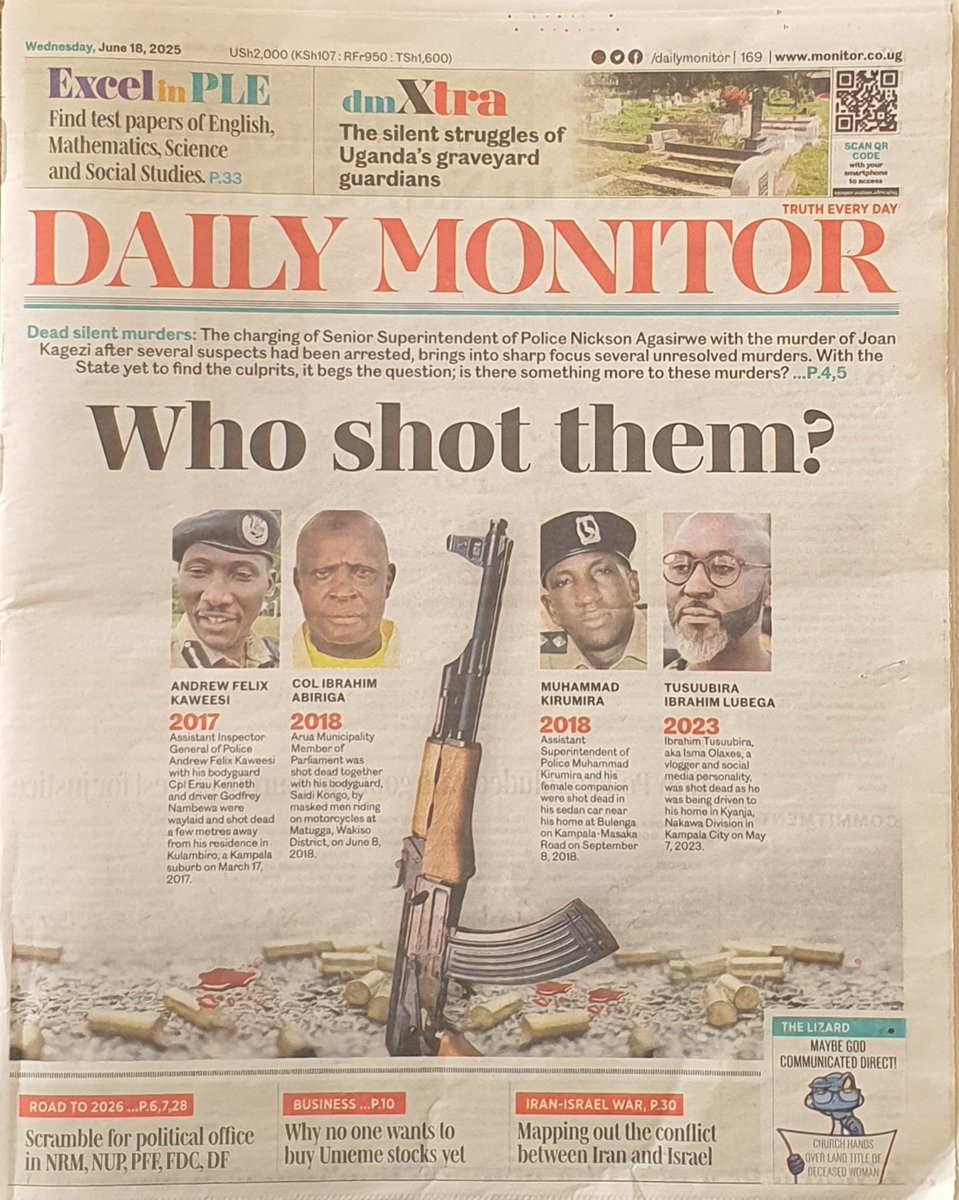 Article 120(1)(a)of Constitution:Director of Public Prosecutions shall direct Police to investigate crimes&amp;report to her.
Assistant Director Public Prosecutions Joan Kagezi shot dead in front of her children.
Prime suspect:Senior Superintendent of Police Agasirwe
Frightening