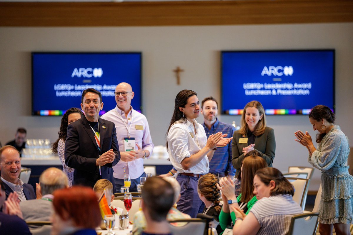 Celebrating Pride Month with our ND family! 🏳️‍🌈 

During Reunion 2025, we welcomed nearly 100 ARC ND members back to campus &amp; honored Jack Bergen '77 at the ARC ND LGBTQ+ Leadership Award Luncheon. 

We are proud to support ARC ND's work building an inclusive Notre Dame for all.