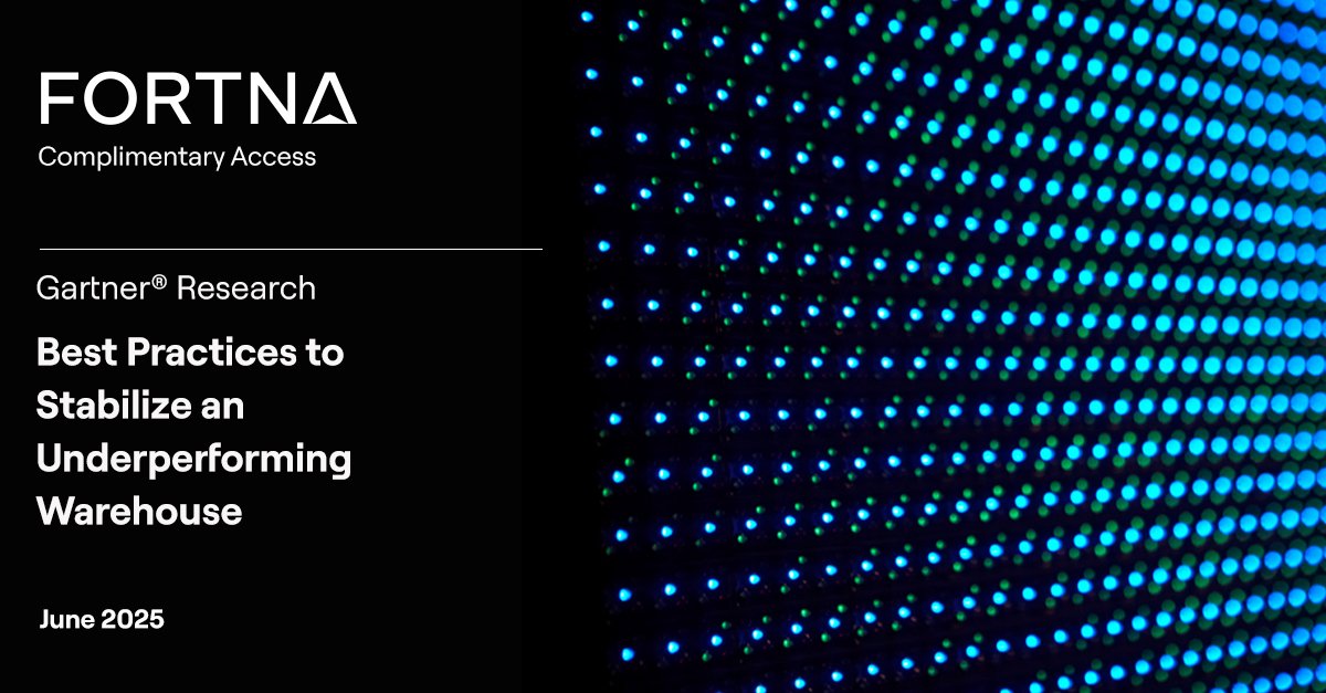 Gartner® Research: Best Practices to Stabilize an Underperforming Warehouse. Complimentary access provided by FORTNA. <a href="/Gartner_inc/">Gartner</a> 

Access research: bit.ly/3HUJpw0

#LogisticsLeaders #StabilizeWarehouseOperations #OptimizeOperations