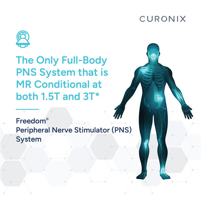 The <a href="/CuronixCompany/">Curonix</a> Freedom® PNS System is now 3T full-body MRI compatible—the first and only permanent PNS System in the U.S. with this capability.
Learn more: curonix.com/mri-safety?utm…
#Curonix #ChronicPain #PNS #Neuromodulation