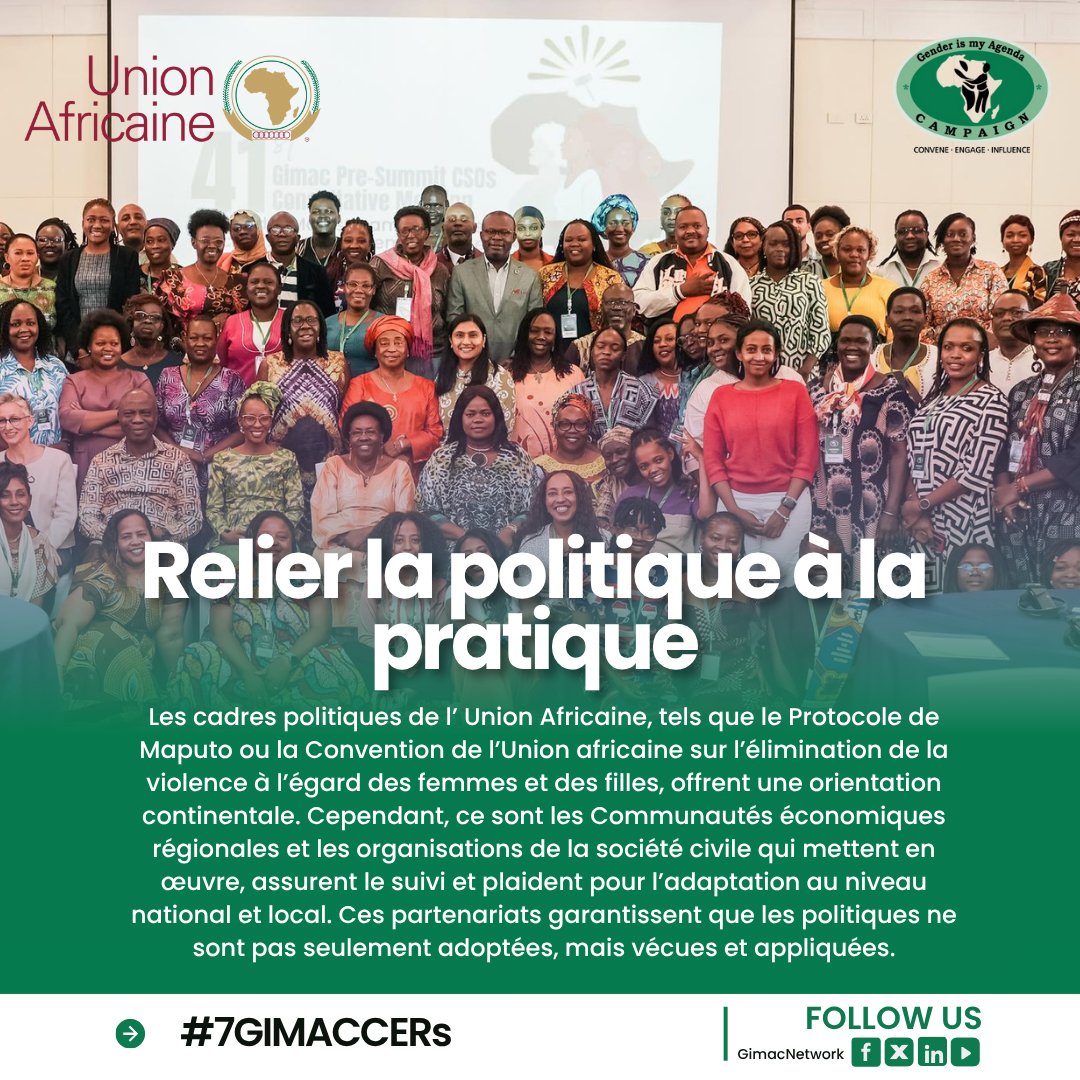 Agissons concrètement.  
Redoublons d’efforts pour l’avenir de l’Afrique. C’est à nous, Africain·e·s, de prendre les devants.  
La #7GIMACCERs est le lieu idéal pour repenser nos stratégies et impulser le changement.