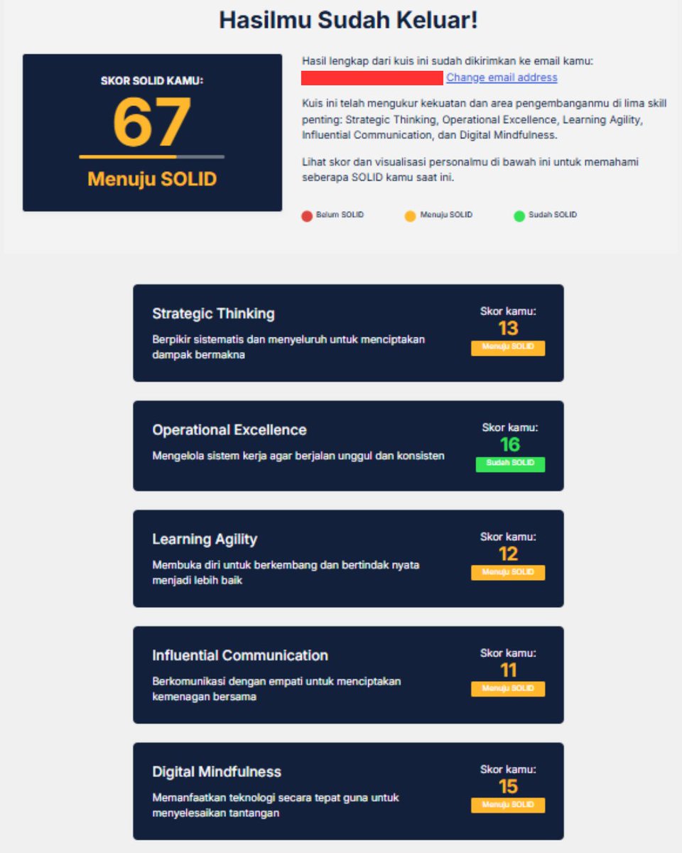 vicarioreinaldo's tweet image. Baru-baru ini saya minta tim isi kuis ini

Tujuannya mengukur 5 soft skill terpenting di karier

Hasilnya bikin kami tau apa yang perlu difokusi

Kamu juga bisa coba, GRATIS &amp;amp; cuma 5 menit

Follow, likes, retweet dan reply post ini dengan “KUIS”
Saya akan DM link nya