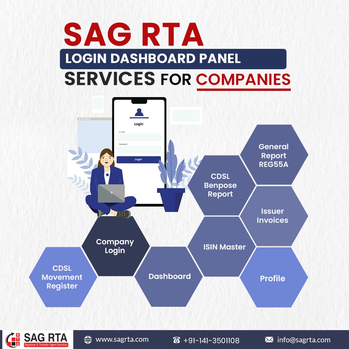 sag_rta's tweet image. Check out the SAG RTA Login-Dashboard Panel Services for Companies.
Get more: bit.ly/3SLZcO9
#LogindashboardPanel #sagrta #invoicemanagement #ISINlettergeneration #registrarandtransferagent #Registrarandsharetransferagent #rtaservices #rtaagent #rtaforms