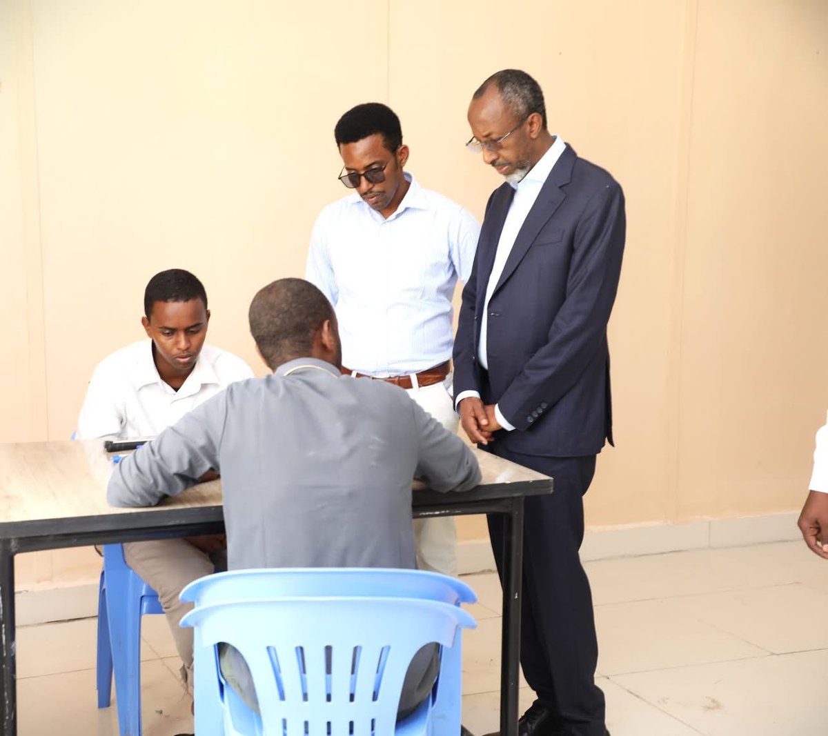 Ministry of Education, Culture & Higher Education (@moechesomalia) on Twitter photo Minister of Education H.E. <a href="/faaraxsheekh/">Farah Sheikh Abdulkadir</a> inspected a national exam center where visually impaired students are sitting the Grade 12 exam for the first time in Somalia’s history. This milestone reflects the Ministry’s commitment to inclusive and equitable education. Minister of Education H.E. <a href="/faaraxsheekh/">Farah Sheikh Abdulkadir</a> inspected a national exam center where visually impaired students are sitting the Grade 12 exam for the first time in Somalia’s history. This milestone reflects the Ministry’s commitment to inclusive and equitable education.