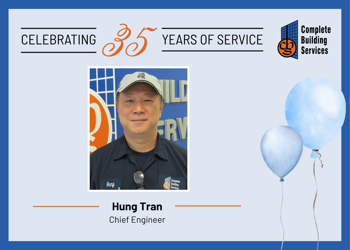35 Years is certainly an achievement to behold! 🎉 

Hung Tran has shown exemplary leadership through his steadfast loyalty and reliability. His dedication to the success of #TeamCBS is unmatched, and we are so grateful to call him one of our own 💙 🧡