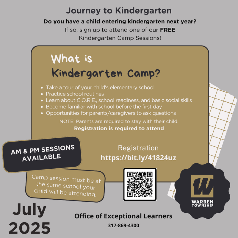 How to Register for Kindergarten Camp?
📌 Sign up today: bit.ly/41824uz
Don’t miss this incredible opportunity! #WarrenWill