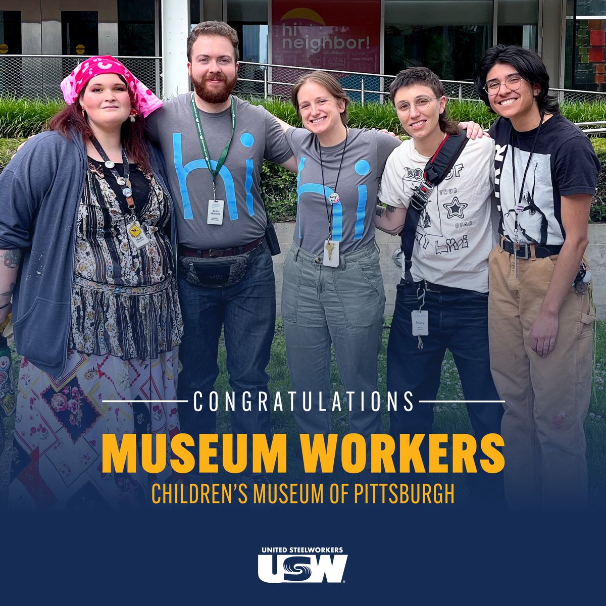 Congratulations to our siblings at the Children’s Museum of Pittsburgh for ratifying their first union contract on May 23!  

This agreement includes: 
 ✅ Raises for current workers 
 ✅ A substantial increase in starting wages 
 ✅ An additional holiday