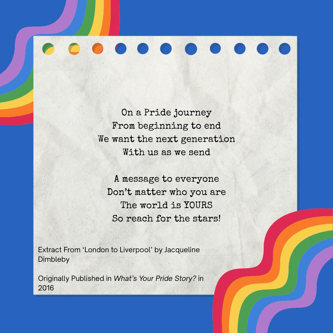 This Pride Month, we’re sharing a collection of our favourite poems published by WoW; powerful and unapologetically bold poetry that celebrates love, pride and identity 🌈🏳️‍🌈

Join us in celebrating the LGBTQIA+ community this June and beyond.

📚 writingonthewall.org.uk/shop