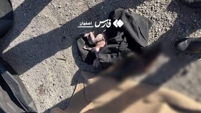 The Zionist regime bombed two civilian cars near Isfahan murdering two families. One of the martyrs was a pregnant woman who was due to give birth in two weeks.
