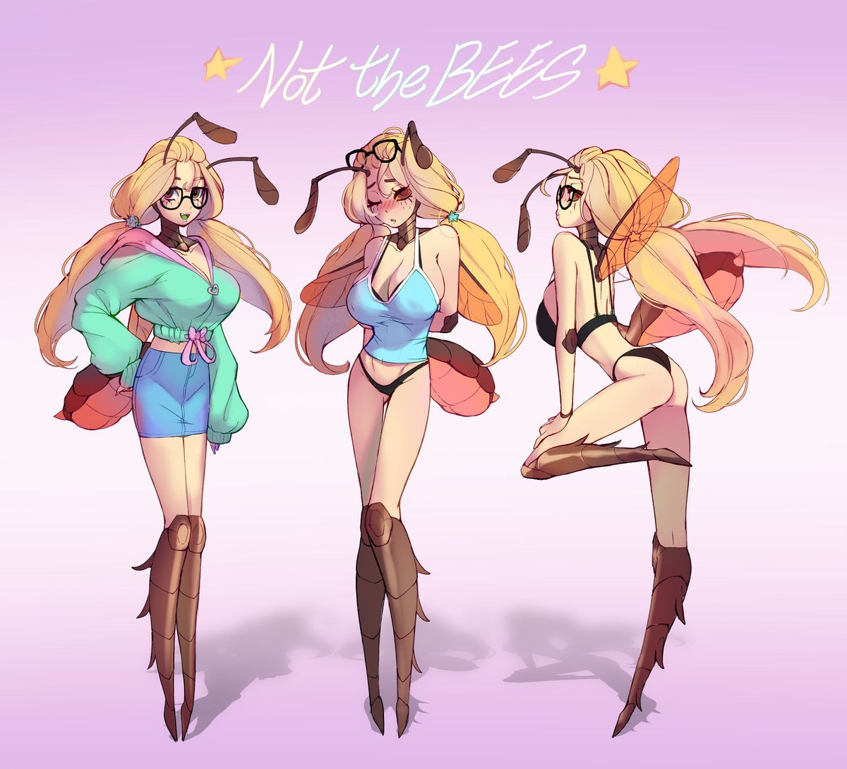 hun and meli posing waifus in the sun